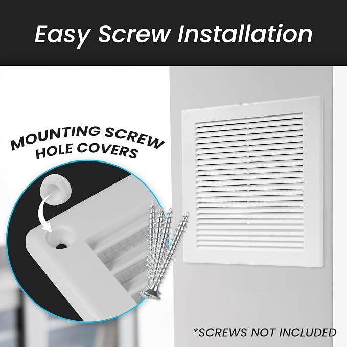 Repa Market 8 x 8 Inch White Square Air Vent Cover - Image 4