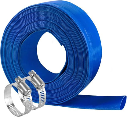 Eastrans 3 inch x 25 FT Pool Backwash Hose, 5 inch Width When Pool Hose Lay-Flat by EASTRANS