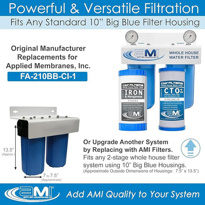 APPLIED MEMBRANES INC. Whole House Water Filter Replacement Filter Cartridge Set - Image 2