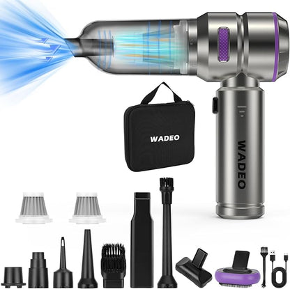 WADEO Handheld Vacuum Cordless, 4-in-1 21000PA Brushless Car Vacuum & 210000RPM by WADEOmakeyourlifebetter