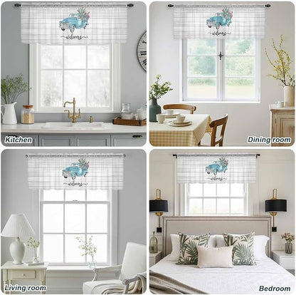 Welcome Sheer Valance Curtains, Summer Car - Image 9