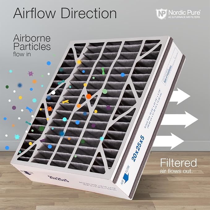 Nordic Pure 20x25x5 Air Bear AC Filter Replacement MERV 8 Pleated Plus Carbon 1 - Image 8