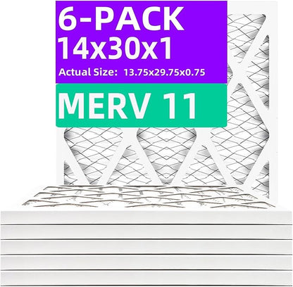 14x30x1 MERV 11 MERV 11 Pleated Air Filter MPR 1200 & FPR 7, Furnace Air Filters by Qingzhug