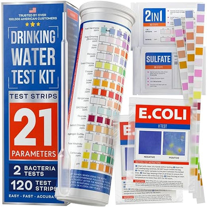 All-New 20 in 1 Drinking Water Testing Kit 120 Strips, Home Tap and Well Water by TESTSTRIPSBESTPROD