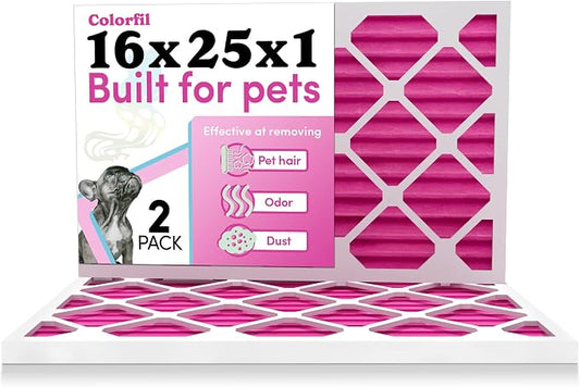 Colorfil 16x25x1 Air Filter | Made in the USA | Color Changing | Remove Cat and by ColorfilAirFilters