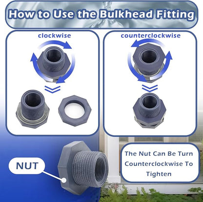 PVC Rain Barrel Diverter Kit Rain Barrel 3/4 Inch Spigot Kit - Image 5