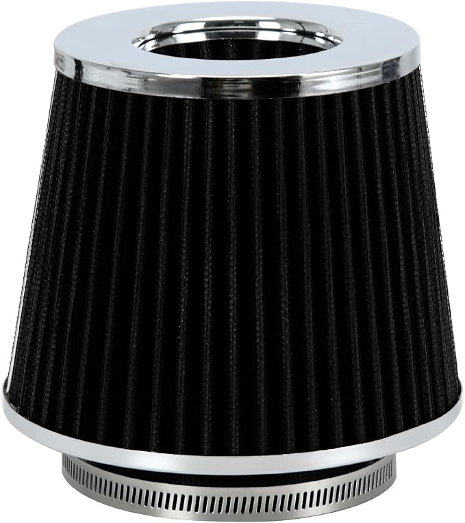 PTNHZ Universal Black 3.5" 89mm High Flow Cold Air Intake Cone Air Filter Power by PTNHZ+RACING
