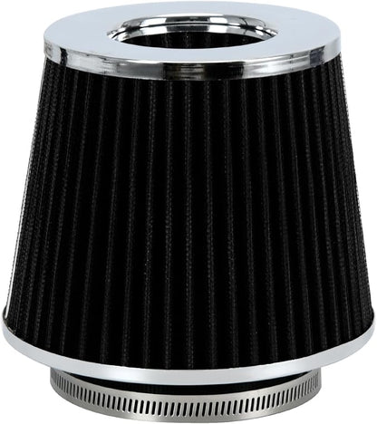 PTNHZ Universal Black 3.5" 89mm High Flow Cold Air Intake Cone Air Filter Power by PTNHZ+RACING