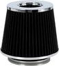 PTNHZ Universal Black 3.5" 89mm High Flow Cold Air Intake Cone Air Filter Power by PTNHZ+RACING