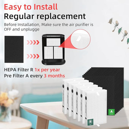 HPA300 HEPA Filter Replacement for Honeywell Air Purifier 6 HEPA R Filters and - Image 6