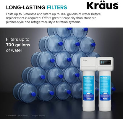 KRAUS Purita 2-Stage Carbon Block Under-Sink Water Filtration System - Image 5