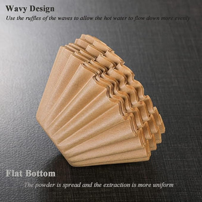 2-5 Cup Coffee Filters, Thicken Natural Coffee Filter Basket - Image 4