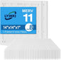 14x14x1 MERV 11 Air Filter, Quality AC/HVAC Furnace Filter，2 Reusable ABS Frame by LYJHKJ