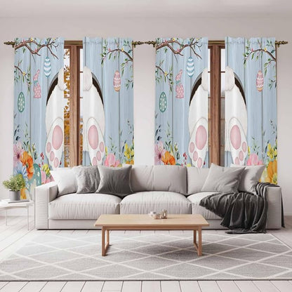 Easter Window Curtains 72 Inch Long 2 Panel Set, Rod Pocket Long Curtains & - Image 7