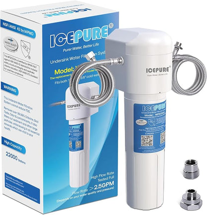 ICEPURE Under Sink Water Filter System, 3 Years or 22000 Gallons Ultra High by ICEPURE
