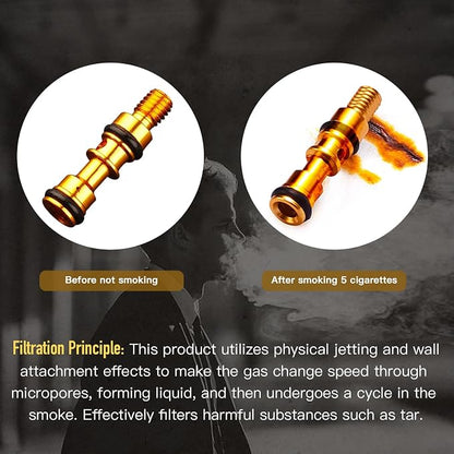 Reusable Washable Cigarette Filter Handcrafted Wood Metal Smoking Cigarette - Image 6