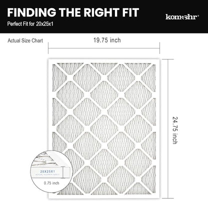 20x25x1 Air Filter MERV 8, HVAC/Furnace AC Filter Replacement, Dust - Image 2