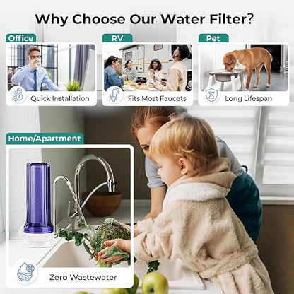 iSpring CKC1C-PB 2.5" x 10" Countertop Water Filter, SGS-Tested, Odors. THMs - Image 6