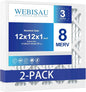 12x12x1 Air Filter MERV 8 MPR 600 2Pack Pleated HVAC Furnace AC Filters by WEBISAU