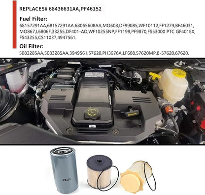 6.7L Cummins Fuel Filter Water Separator and Oil Filter Set Replacement - Image 2