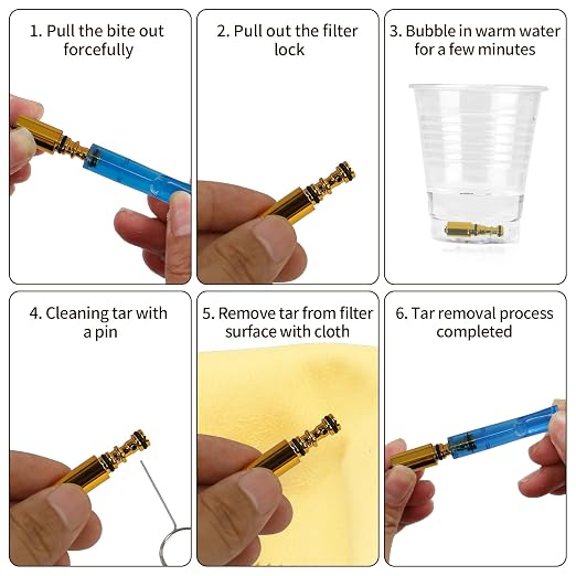 Cigarette Filter with Five Times Gold Coating, Clean Tar Tobacco Filter with - Image 7