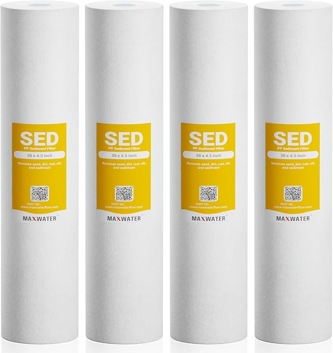 Max Water 1 Micron 20 x 4.5 Sediment Filter by MaxWater
