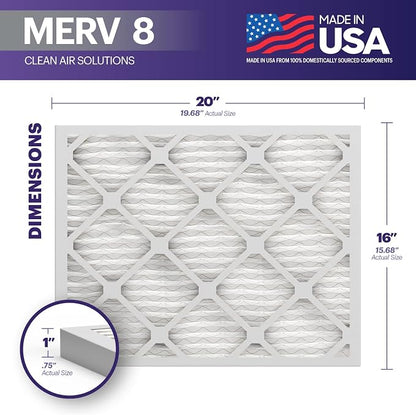 BNX TruFilter 16x20x1 Air Filter MERV 8 - Image 2