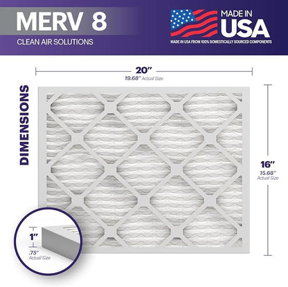 BNX 16x20x1 MERV 8 Air Filter 2 Pack - Image 2
