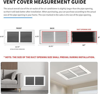 14x8 Vent Cover, Air Return Vent Cover, Flat Vent Cover, Rejillas De Aire - Image 4