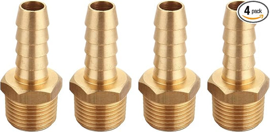 3/8 Inch NPT to 3/8 Inch Barb, Hose Barb Adapter, Air Hose Fittings Brass Pipe by TTANYAHARDWARE
