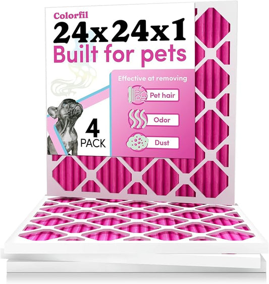 Colorfil 24x24x1 Air Filter | Made in the USA | Color Changing | Remove Cat and by ColorfilAirFilters