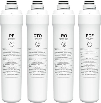 4-Pack Replacement Filter Set Compatible by SAFWAT