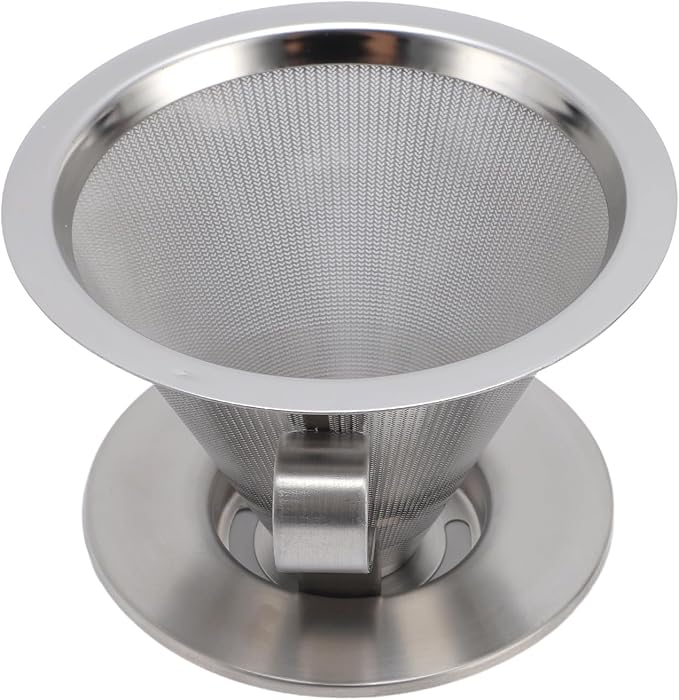 Pour Over Coffee Dripper, Reusable Metal Filter, Portable Cone Filter - Image 2