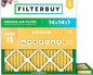 Filterbuy 14x14x1 Air Filter MERV 11 Superior Pet & Allergy Defense, by Filterbuy