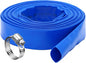 DAVCO 1.25" x 50 ft Pool Backwash Hose, Heavy Duty Reinforced Blue PVC Lay Flat by DAVCO