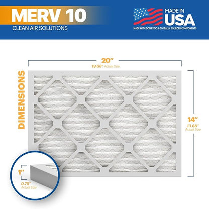 BNX TruFilter 14x20x1 MERV 10 AC Furnace Air Filter - Image 2