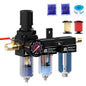 NEWPO 1/4" NPT Three Stage Air Drying System, air Pressure Regulator by NEWPO