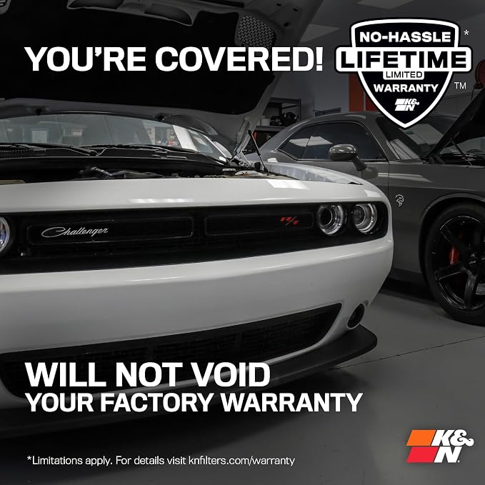 K&N Cold Air Intake System: Dry-Flow Air Filter, Increase Performance & - Image 9