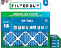 Filterbuy 23.5x23.5x1 Air Filter MERV 13 Optimal Smoke & Allergy Defense by Filterbuy