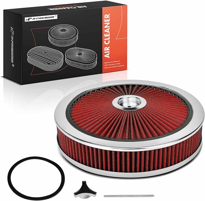 A-Premium 14"x3" Round Universal Air Cleaner Filter Assembly by A-Premium