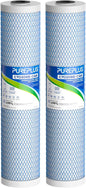PUREPLUS 20" x 4.5" Whole House Activated Carbon Water Filter, Enhanced Lead by PUREPLUS