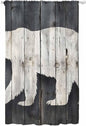 Sheer Curtains 108 Inches Long, Rustic Counrty Vintage Wood Grain Privacy Voile by Unknown