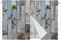 Blue Grey Wooden Magnetic Double Layer Car Window Shades, Side Window Curtains by Unknown