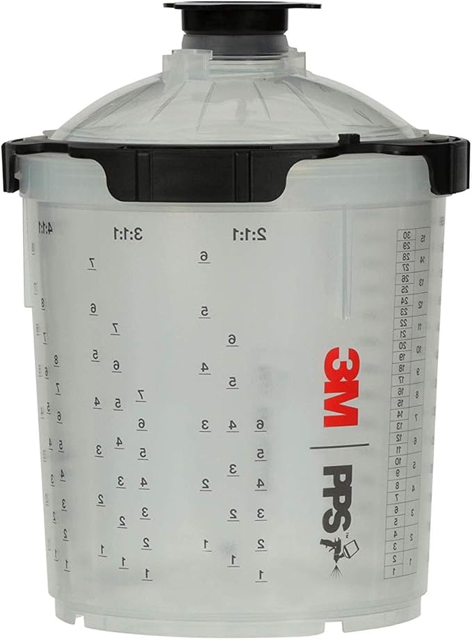 3M 26000 PPS 2.0 Spray Gun Cup, Lids and Liners Kit, 200-Micron Filter - Image 11