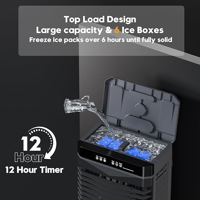 Auertech 1800CFM Swamp Cooler with Remote, 5.3 Gal Evaporative Air Cooler with 12H Timer, 3 Speeds, 120°Oscillation, Indoor Outdoor Portable Swamp Cooler Air Conditioner for Room, Garage