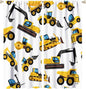 Kids Construction Equipment Window Curtains, Excavator Tractor Tow Truck Rod by SHElifestyle