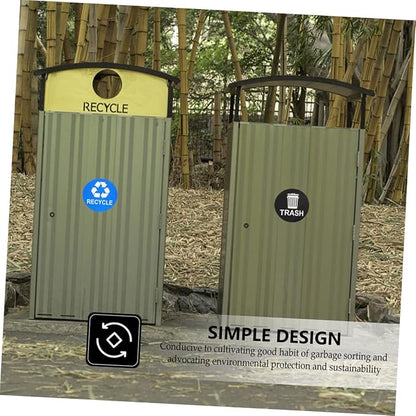8pcs Trash Can Bathroom Labels Waste Sorting Stickers Garbage Classification - Image 5