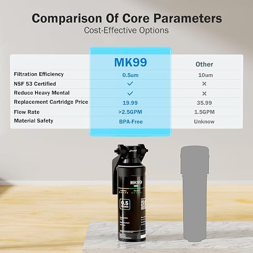 Frizzlife Under Sink Water Filter System-NSF/ANSI 53&42 Certified High Capacity - Image 3