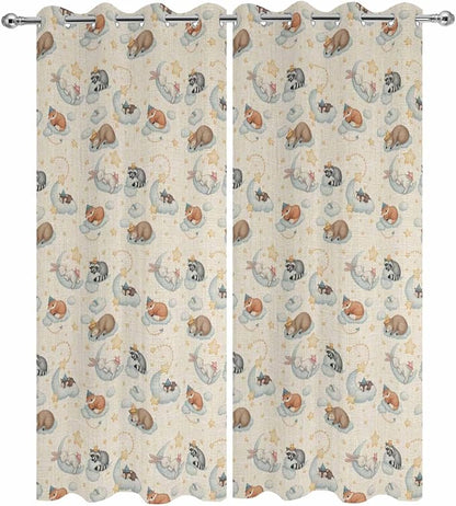 Cartoon Animals Outdoor Curtains - Image 9
