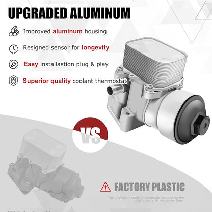 Upgraded Aluminum Oil Filter Housing Assembly Fit - Image 3